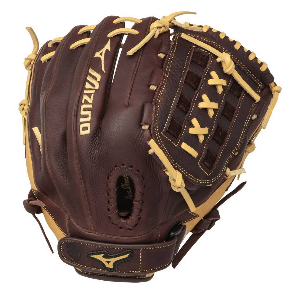 Mens Mizuno Franchise Series Slowpitch 12.5" Softball Gloves Coffee Philippines (NTAXEY146)